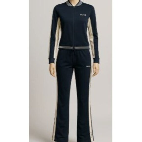 BCBG Women Size XL/Lg Cotton Blend Track Jogger Suit  Jacket & Pants Tracksuit - Picture 1 of 14